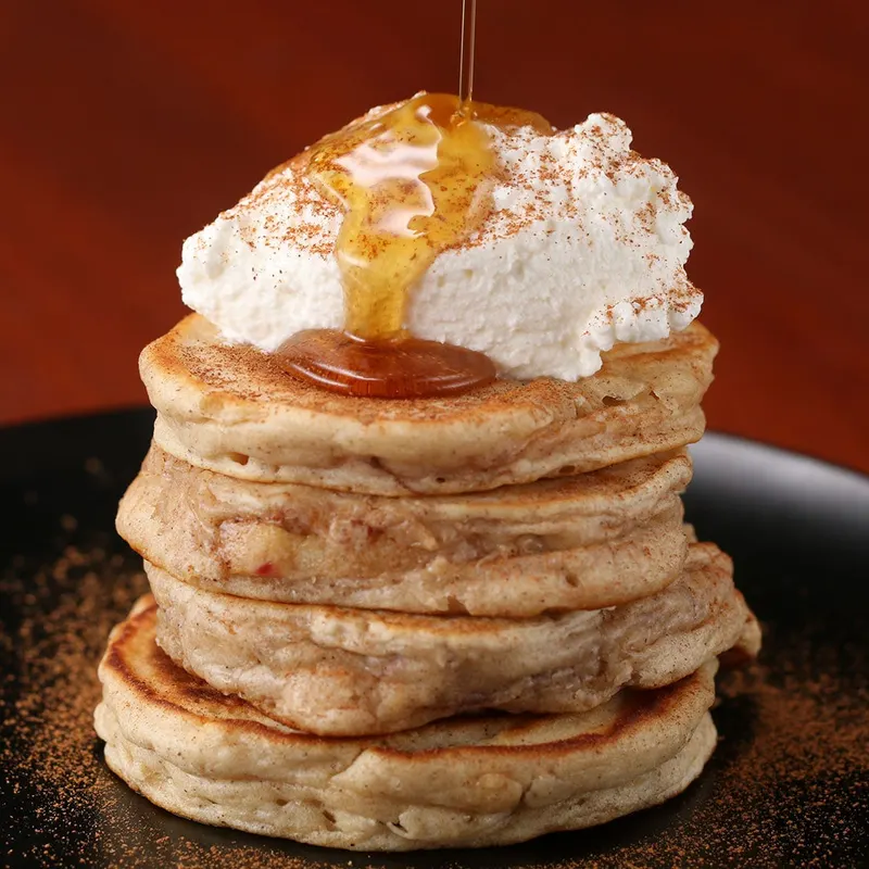 Vegetarian Nut-Free Apple Ring Pancakes