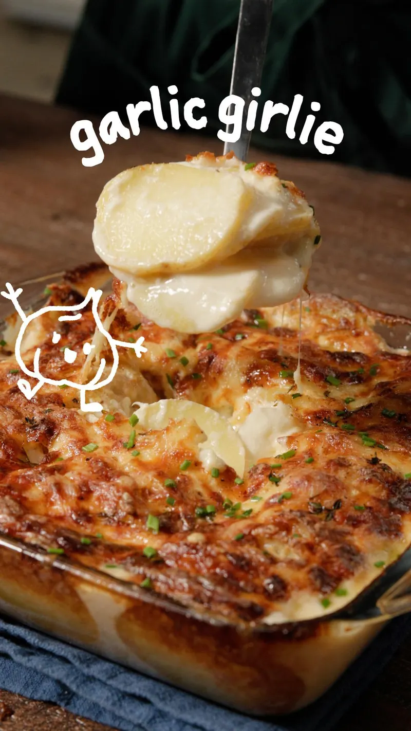 Vegetarian Gluten-Free 50 Garlic Clove Potatoes Au Gratin