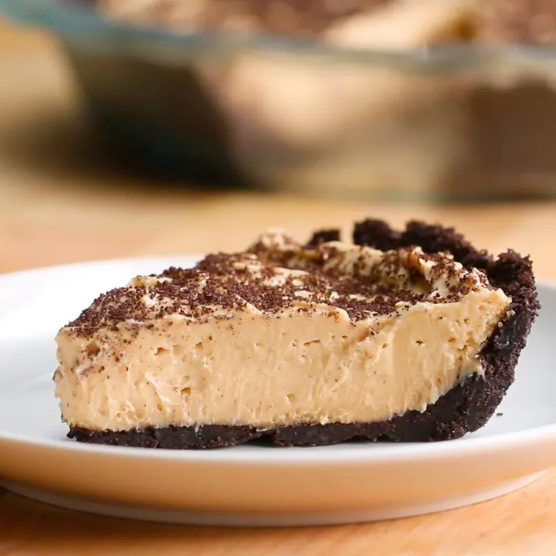 Vegetarian Gluten-Free Chocolate Cookie Crust Peanut Butter Pie