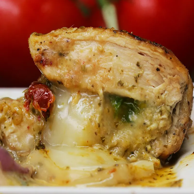 Gluten-Free Keto Pesto-Stuffed Chicken