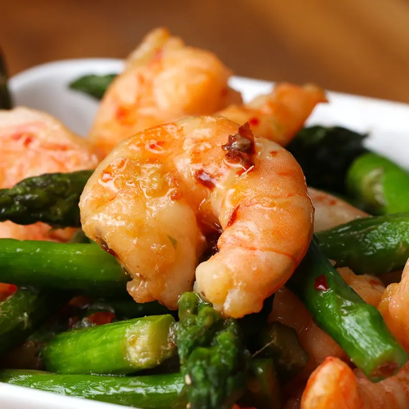 Dairy-Free Keto Shrimp And Asparagus Stir-Fry