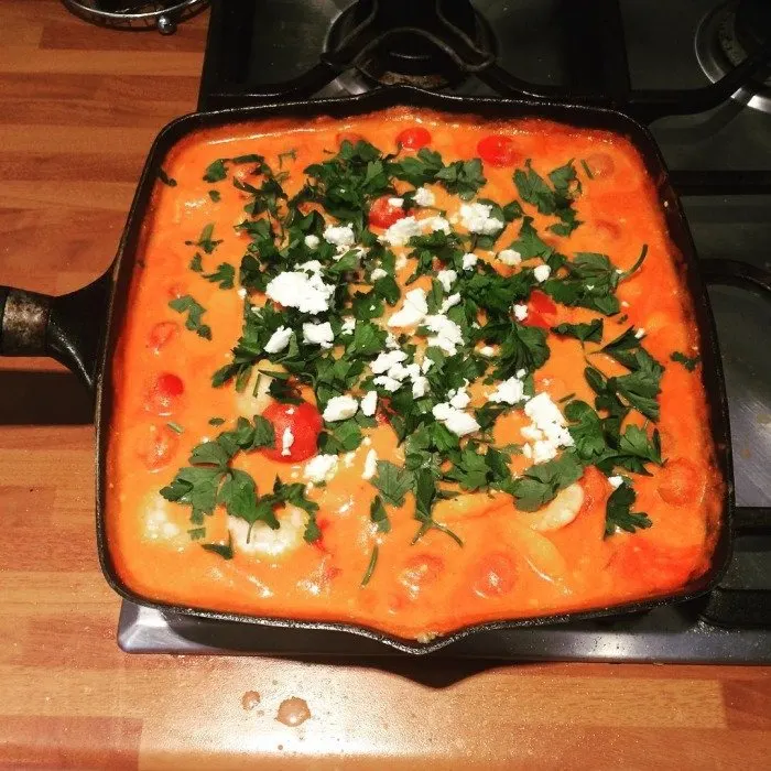 Gluten-Free Keto Garides Saganaki — Greek recipe