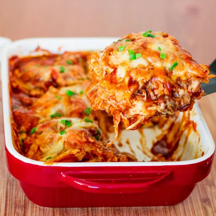 Nut-Free Shellfish-Free Chicken Enchilada Casserole — Mexican recipe