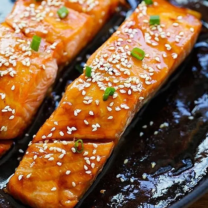 Dairy-Free Nut-Free Honey Teriyaki Salmon — Japanese recipe