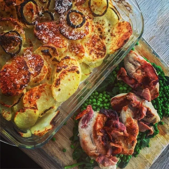 Gluten-Free Dairy-Free Potato Gratin with Chicken — Italian recipe
