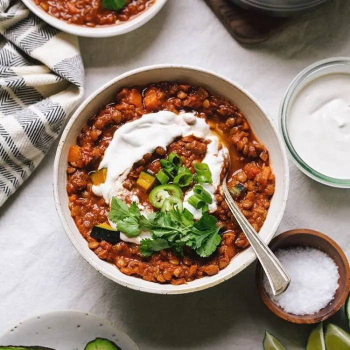 Vegan Vegetarian Smoky Lentil Chili with Squash — British recipe