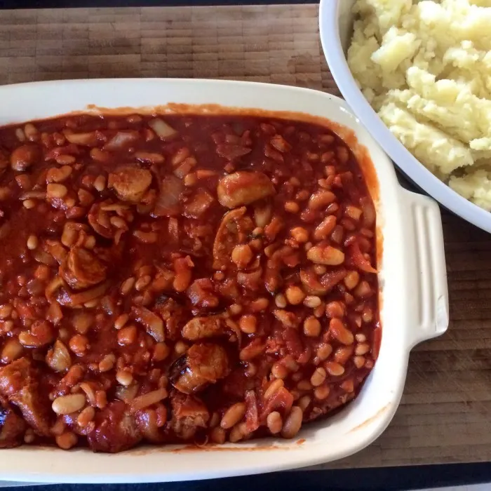 Gluten-Free Nut-Free Bean & Sausage Hotpot — British recipe