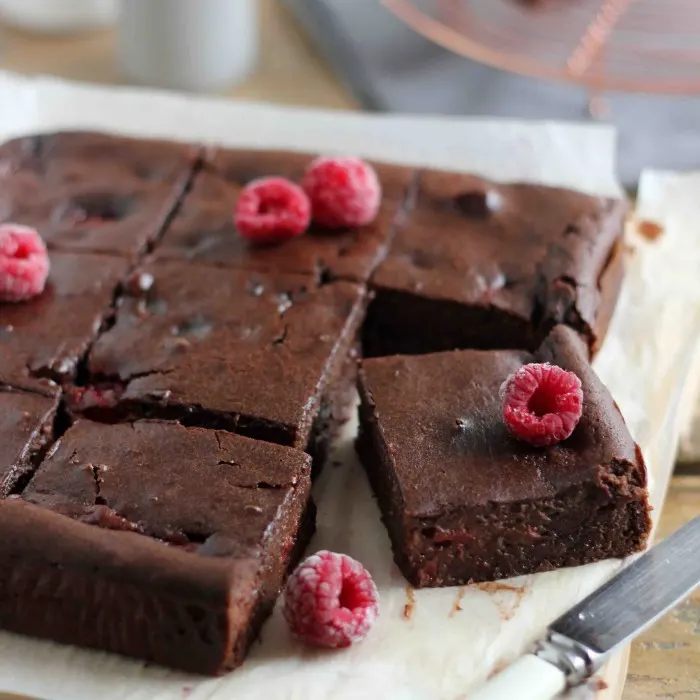 Vegetarian Nut-Free Chocolate Raspberry Brownies — United States recipe