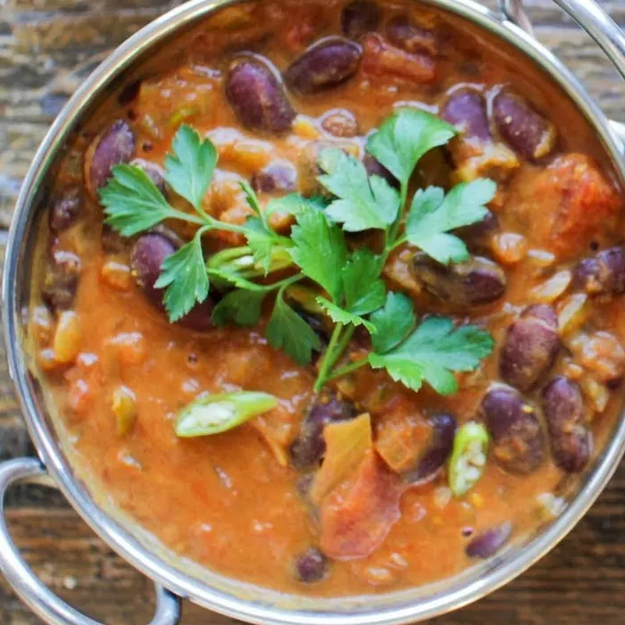 Vegan Vegetarian Kidney Bean Curry — India recipe