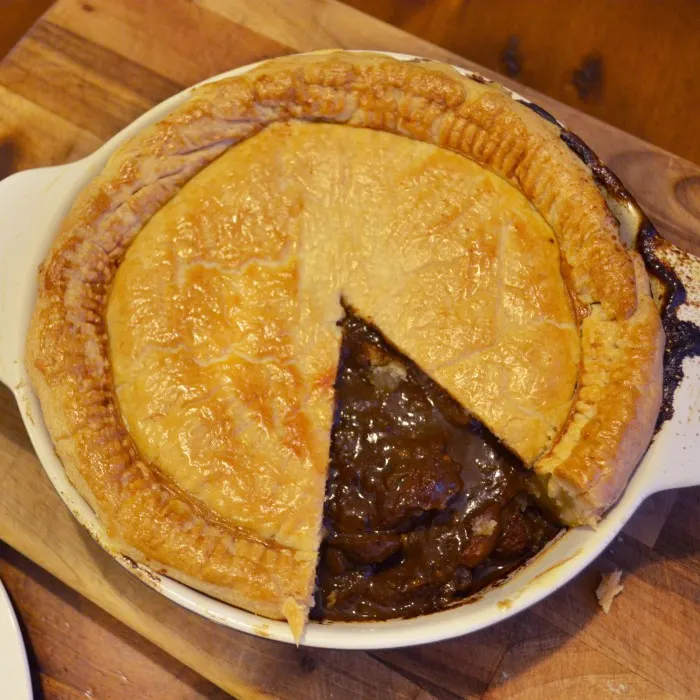 Nut-Free Soy-Free Beef and Oyster pie — British recipe