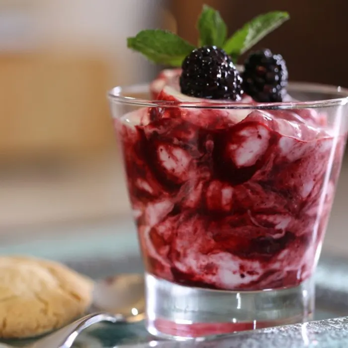 Vegetarian Nut-Free Blackberry Fool — British recipe