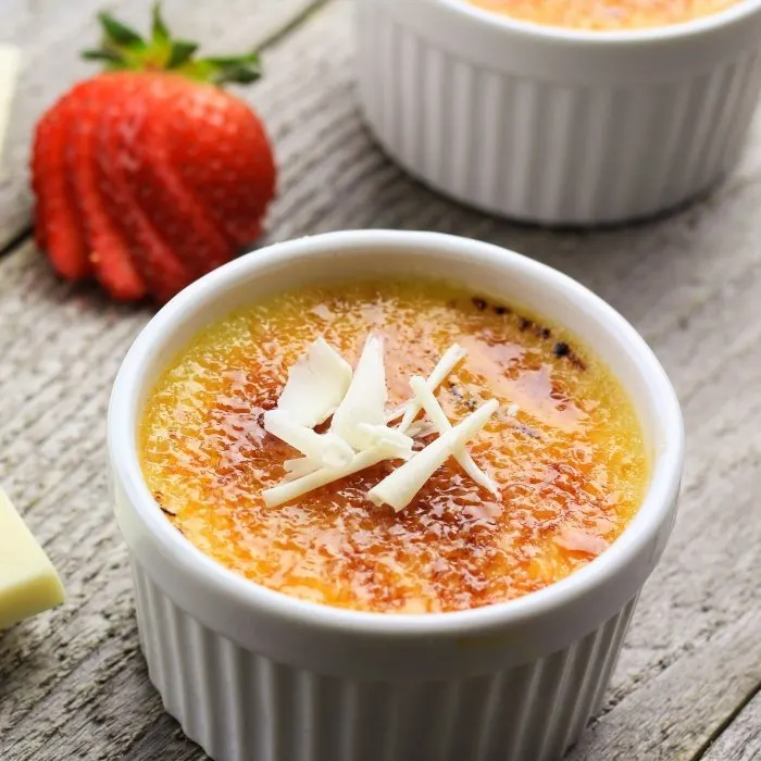 Vegetarian Gluten-Free White chocolate creme brulee — France recipe