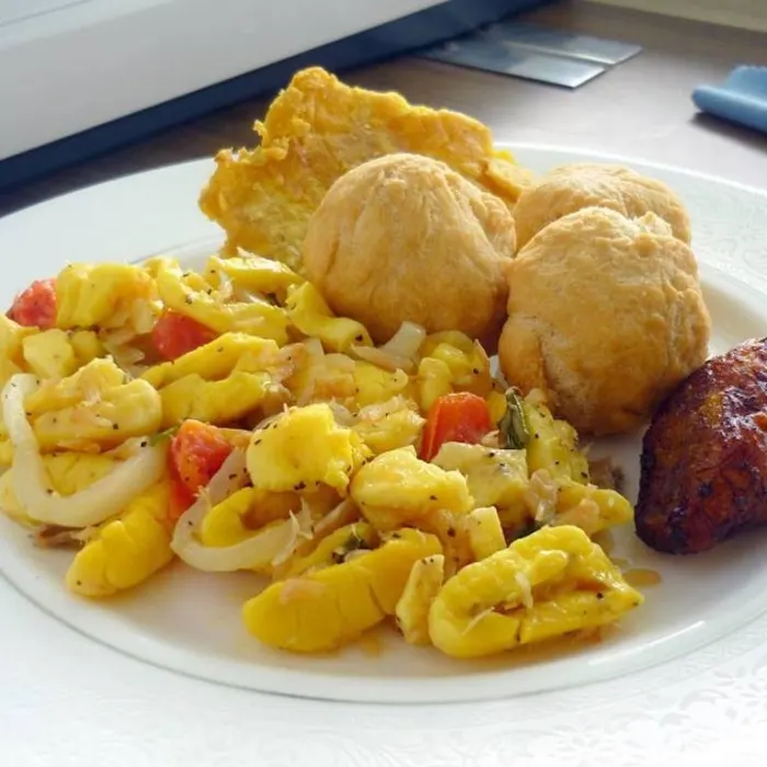 Vegan Vegetarian Saltfish and Ackee — Jamaican recipe