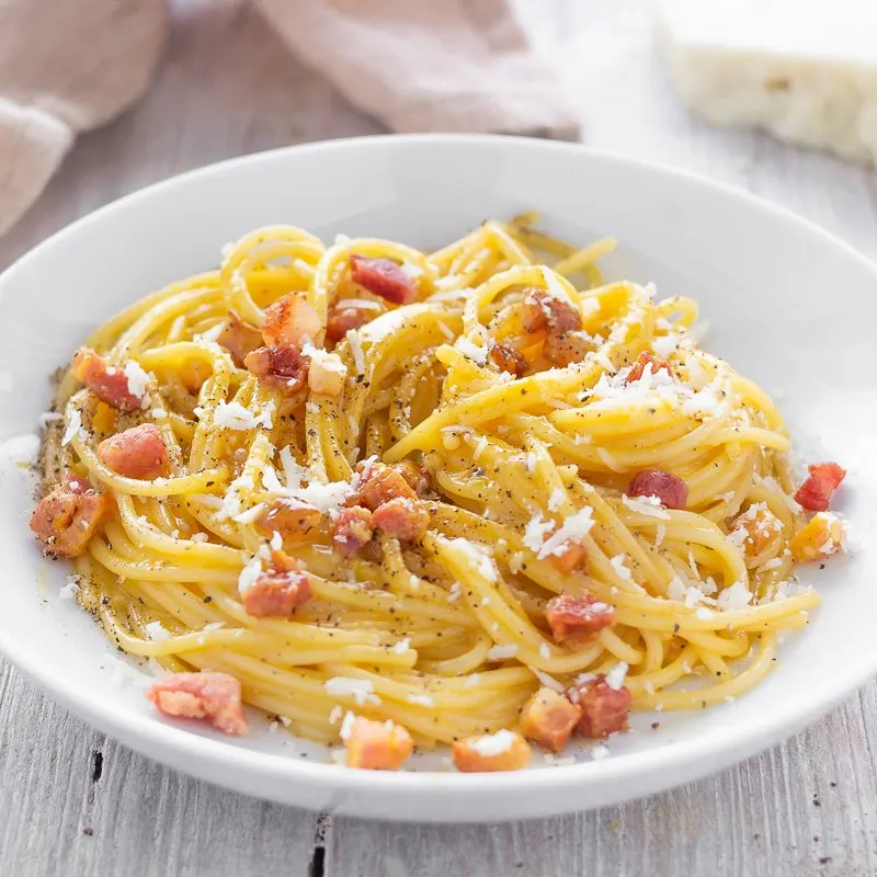 Dairy-Free Nut-Free Spaghetti alla Carbonara — Italian recipe