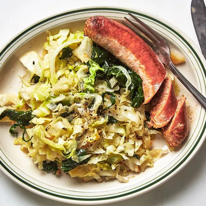 Gluten-Free Dairy-Free Crispy Sausages and Greens — Irish recipe