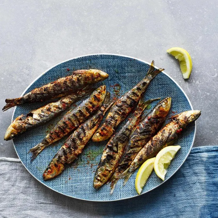 Vegan Vegetarian Grilled Portuguese sardines — Portuguese recipe