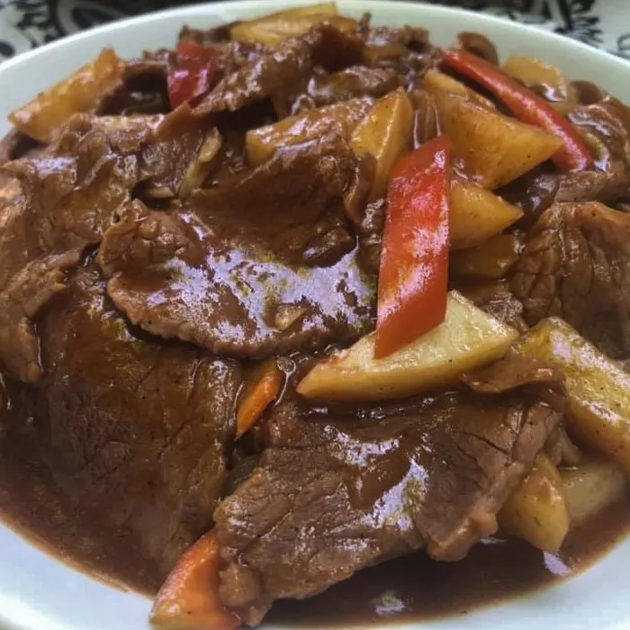Nut-Free Shellfish-Free Beef Asado — Filipino recipe
