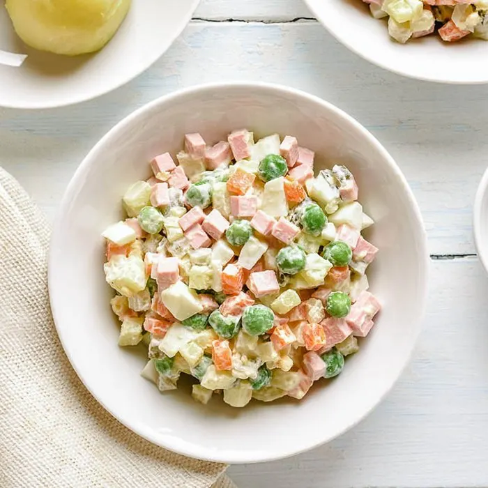 Vegetarian Gluten-Free Potato Salad (Olivier Salad) — Russian recipe