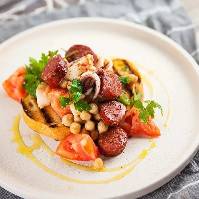 Gluten-Free Dairy-Free Squid, chickpea & chorizo salad — Australian recipe
