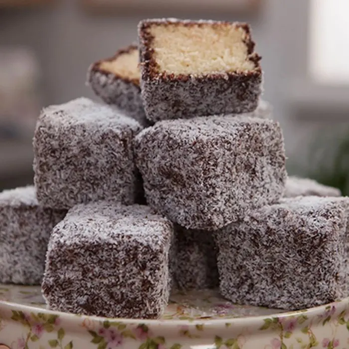 Vegetarian Nut-Free Lamingtons — Australian recipe