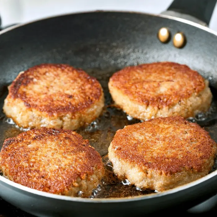Gluten-Free Nut-Free Karbonader (Lean Beef Patties) with Caramelized Onions — Norway recipe