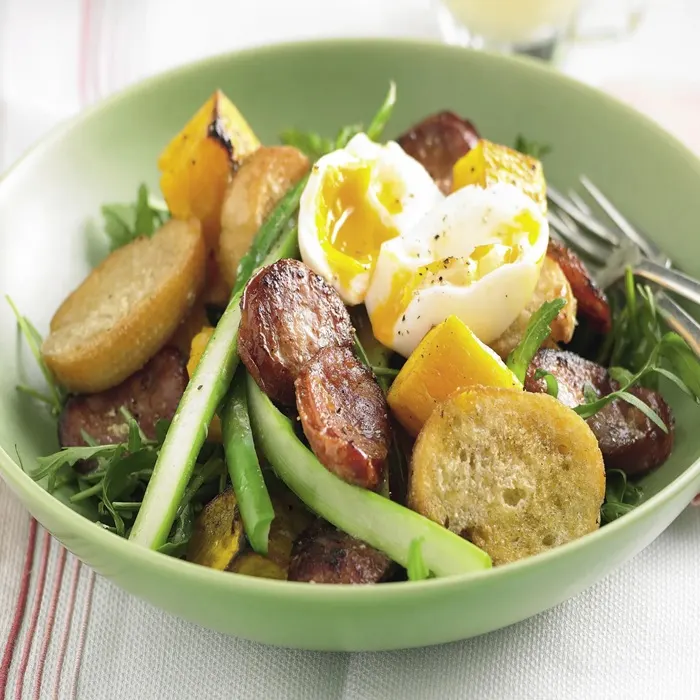 Gluten-Free Dairy-Free Chorizo & soft-boiled egg salad — Spanish recipe