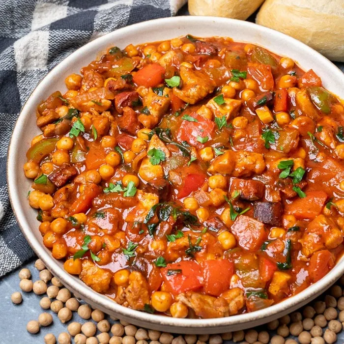 Gluten-Free Dairy-Free Spanish beans with chicken & chorizo — Spanish recipe