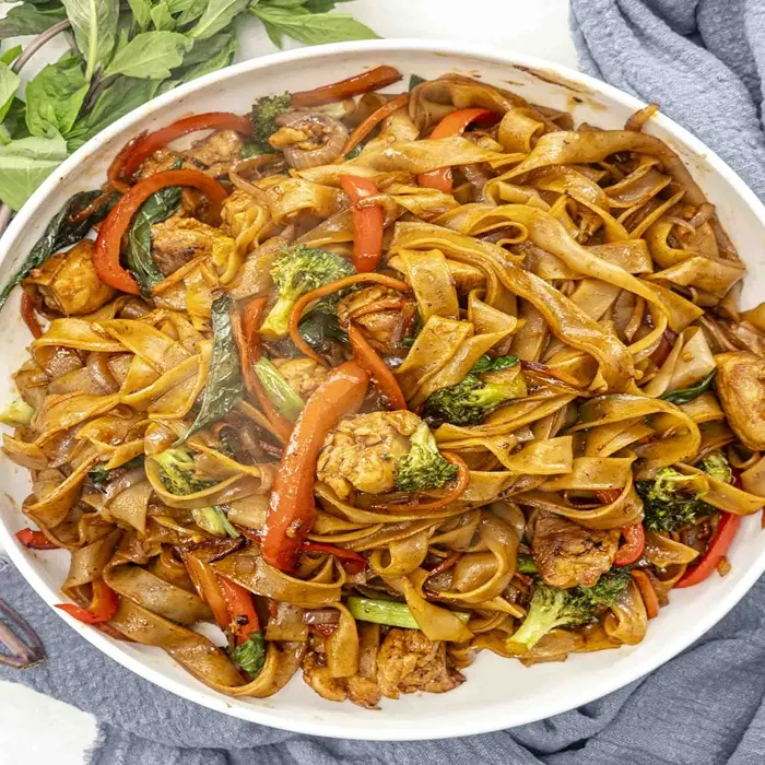 Dairy-Free Nut-Free Drunken noodles (pad kee mao) — Thai recipe