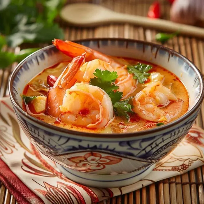 Gluten-Free Dairy-Free Tom yum (hot & sour) soup with prawns — Thai recipe