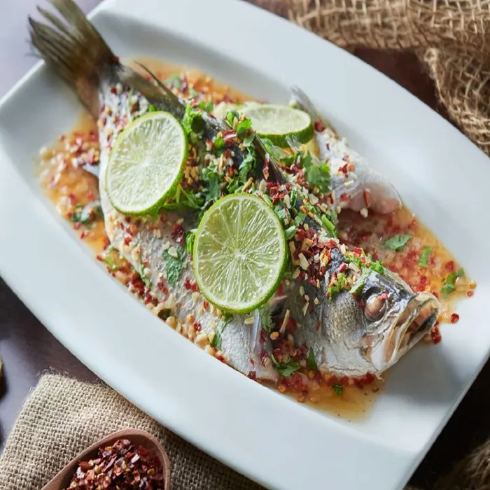 Vegan Vegetarian Thai-style steamed fish — Thai recipe