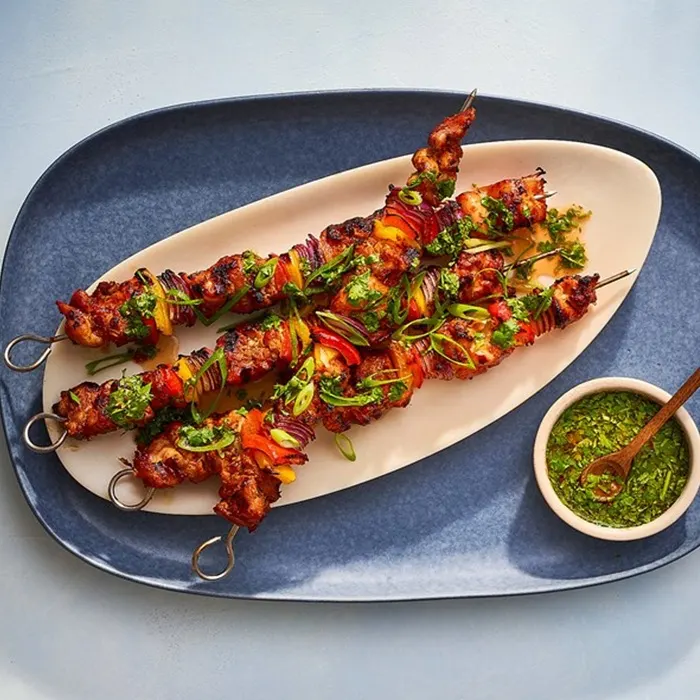 Gluten-Free Keto Red curry chicken kebabs — Thai recipe
