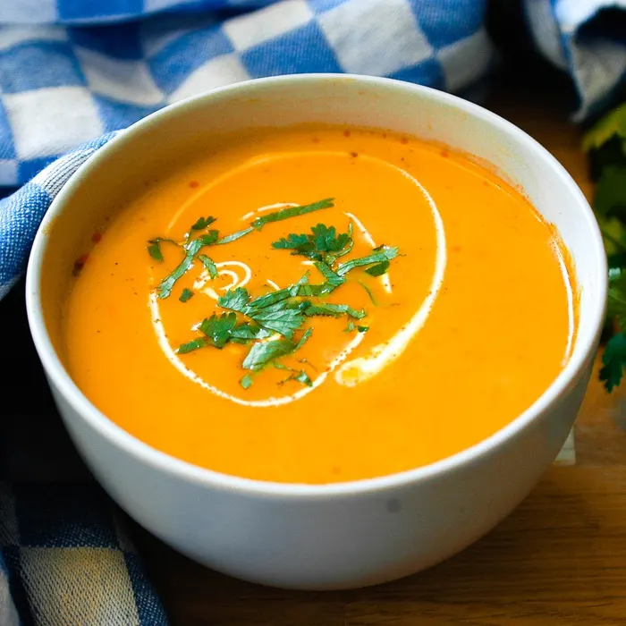 Vegetarian Gluten-Free Thai pumpkin soup — Thai recipe