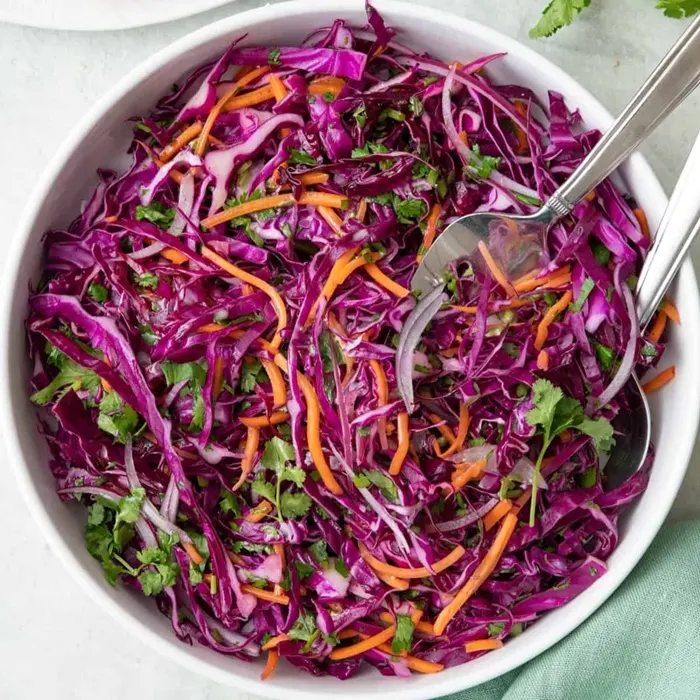 Vegan Vegetarian Tangy carrot, cabbage & onion salad — Vietnamese recipe
