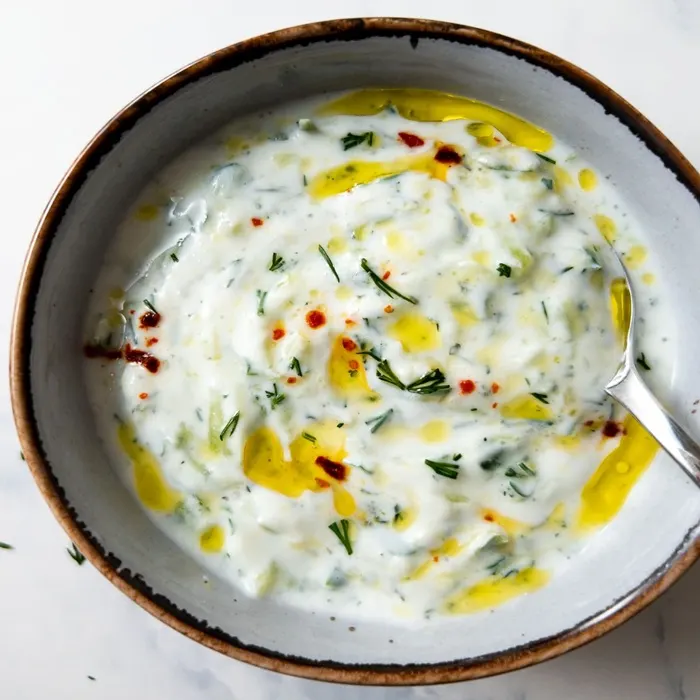 Vegetarian Gluten-Free Cacik — Turkish recipe