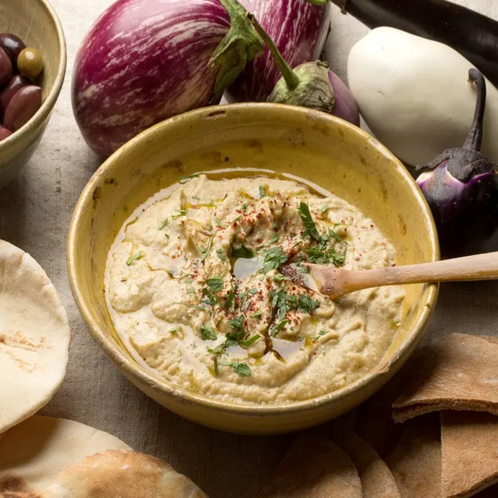Vegetarian Gluten-Free Smoked eggplant purée — Turkish recipe