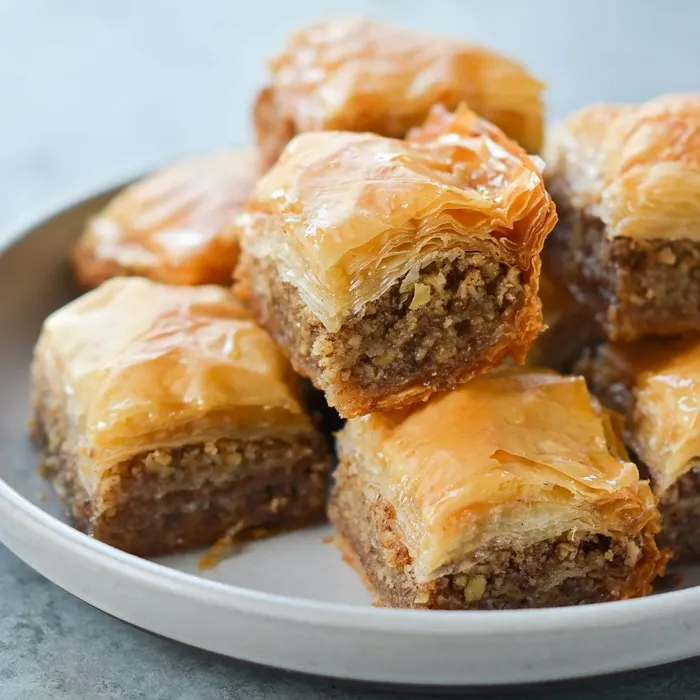 Vegetarian Egg-Free Baklava with spiced nuts, ricotta & chocolate — Turkish recipe