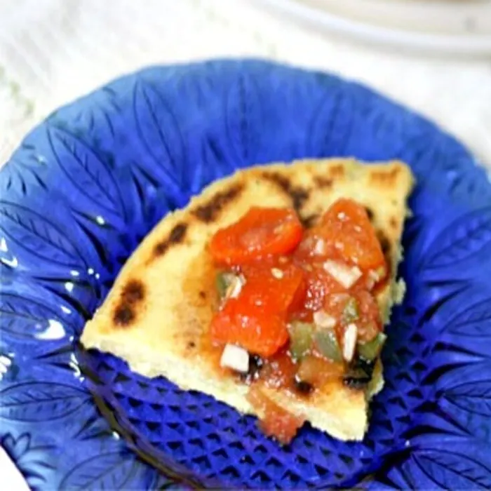 Vegan Vegetarian Algerian Bouzgene Berber Bread with Roasted Pepper Sauce — Algerian recipe