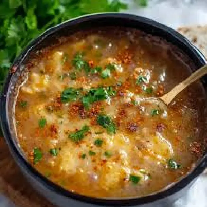 Gluten-Free Dairy-Free Chorba Hamra bel Frik (Algerian Lamb, Tomato, and Freekeh Soup) — Algerian recipe
