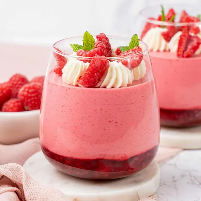 Vegetarian Gluten-Free Raspberry mousse — Polish recipe