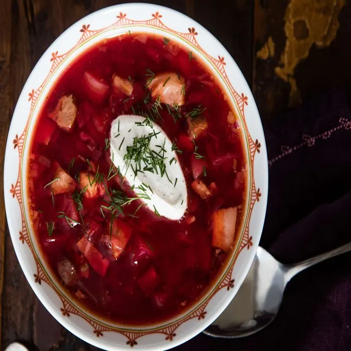 Gluten-Free Nut-Free Pork rib bortsch — Polish recipe