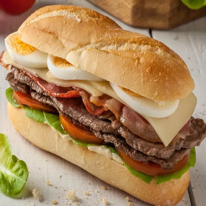 Nut-Free Shellfish-Free Chivito sandwich — Uruguayan recipe