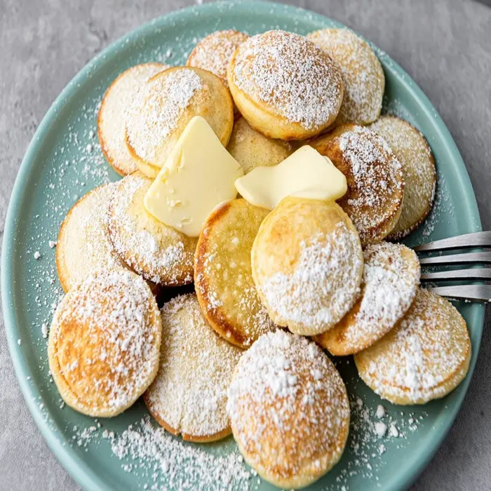 Vegetarian Nut-Free Dutch poffertjes (mini pancakes) — Netherlands recipe