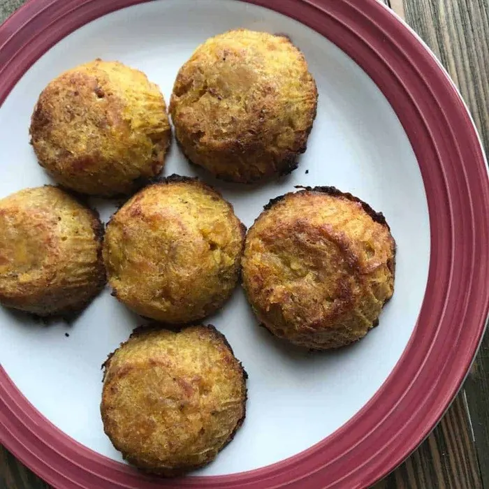 Vegetarian Gluten-Free Laos Plantain Coconut Bake (Flourless Muffin)