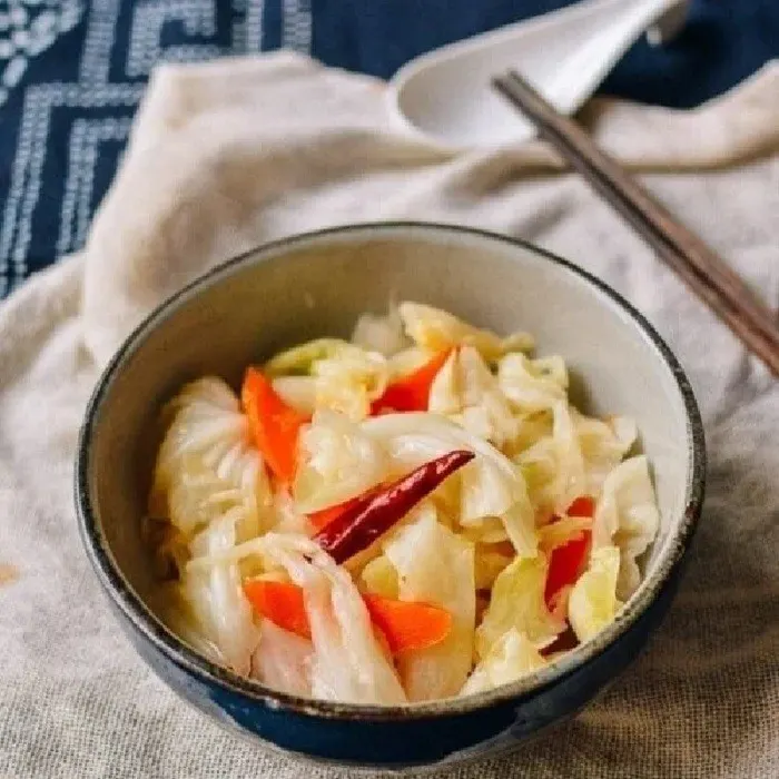 Vegan Vegetarian Lao Som Pak Pickled Cabbage