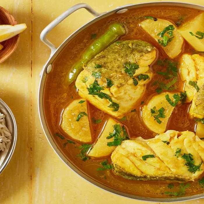 Gluten-Free Dairy-Free Bangladeshi fish curry with daikon