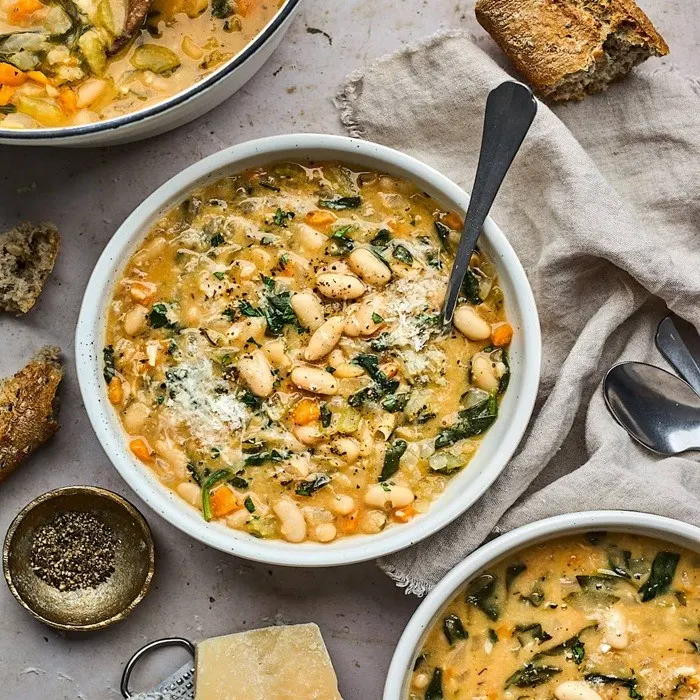 Vegan Vegetarian Easy White Bean Soup