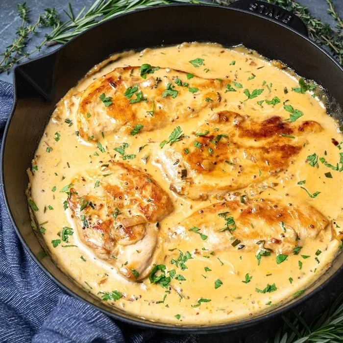 Gluten-Free Nut-Free Creamy Mustard Chicken