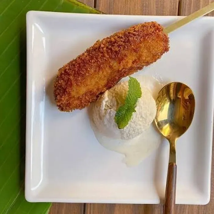 Vegetarian Dairy-Free Fried cocoy banana
