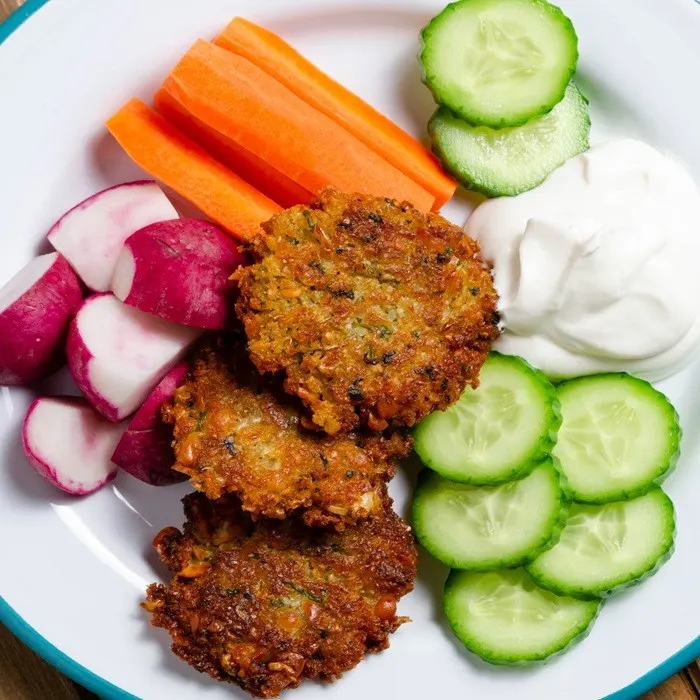 Vegan Vegetarian Carrot and Bean Fritters
